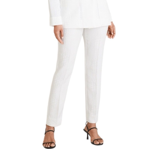 Black Label by Chicos Alabaster Crocodile Easy Pant—12 - Picture 1 of 14